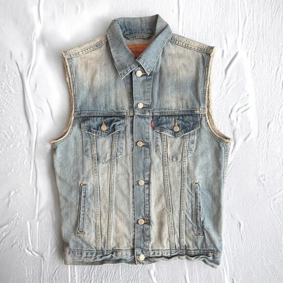Upcycled Rascal Flatts Denim Levi Vest - Picture 3 of 4